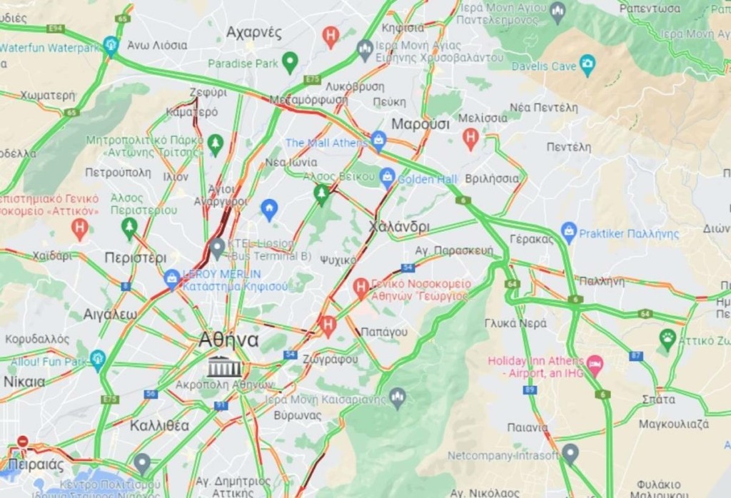 Κίνηση ΤΩΡΑ – Κυκλοφοριακό κομφούζιο με το “καλημέρα” στην Αττική (pic)