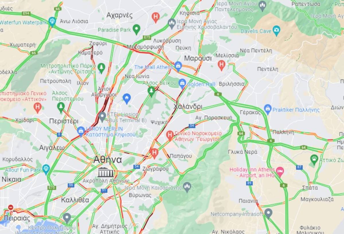 Κίνηση ΤΩΡΑ – Κυκλοφοριακό κομφούζιο με το “καλημέρα” στην Αττική (pic)