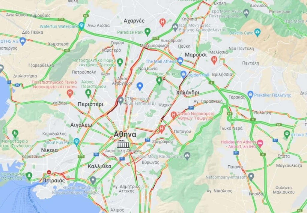 Κίνηση ΤΩΡΑ – Μεγάλο μποτιλιάρισμα στον Κηφισό – Πού αλλού υπάρχει πρόβλημα