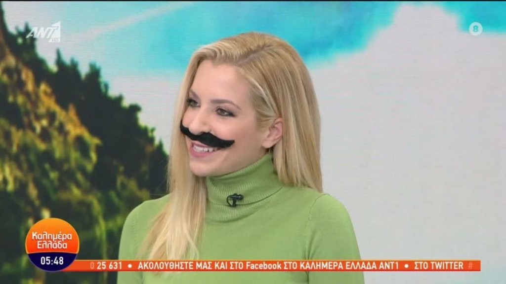 Ο Παπαδάκης έβαλε την Αναστασοπούλου να βάλει μέχρι και… μουστάκι (vid)