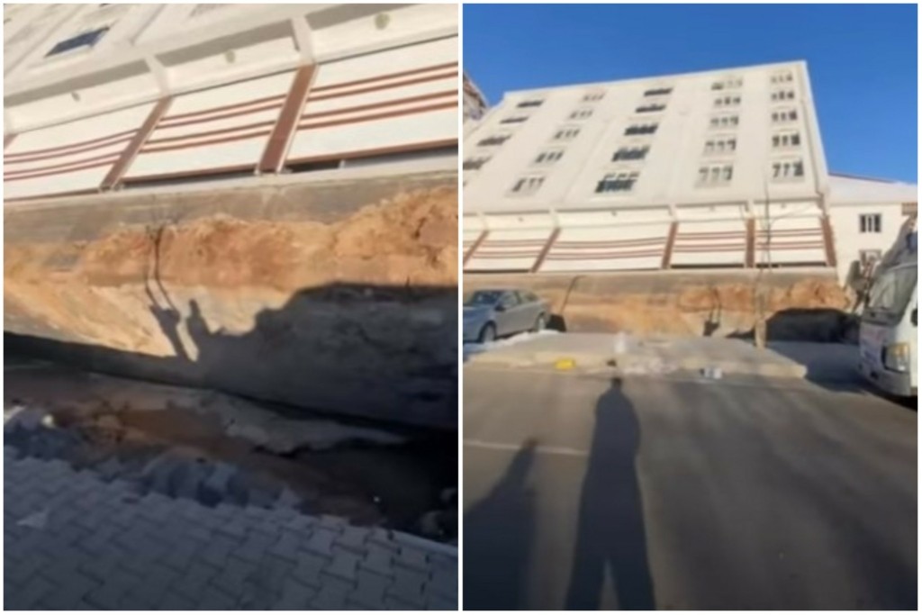 Πολυκατοικία στην Τουρκία είχε χτιστεί χωρίς… θεμέλια – Μετά το σεισμό “μαμούθ” έγειρε προς τα πίσω (vid)