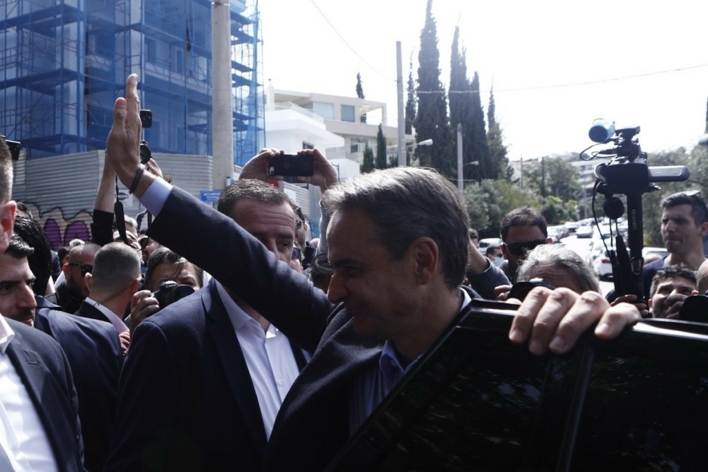 Εκλογές 2023: Στην Πειραιώς έφτασε ο Κυριάκος Μητσοτάκης