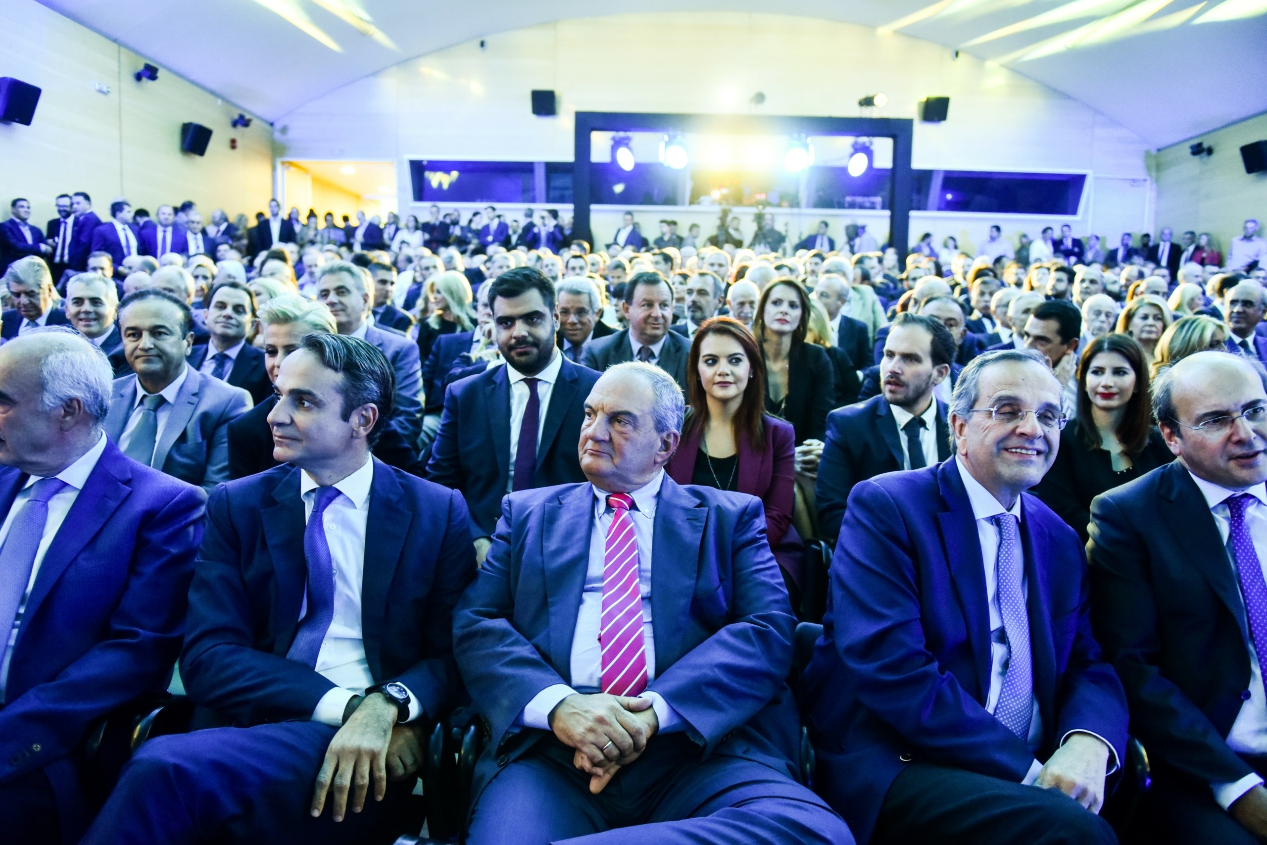 Μητσοτάκης, Καραμανλής και Σαμαράς στέλνουν μήνυμα ενότητας από το Ζάππειο