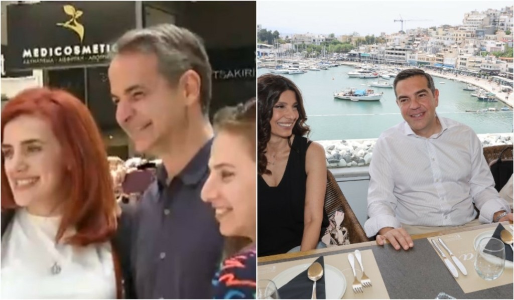 Στιγμές χαλάρωσης για τους πολιτικούς αρχηγούς πριν τις κάλπες – Στην Ερμού ο Μητσοτάκης, στον Πειραιά ο Τσίπρας