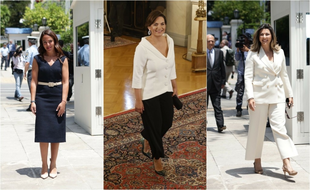 Λαμπερές οι γυναίκες υπουργοί και υφυπουργοί στην ορκωμοσία (pics)
