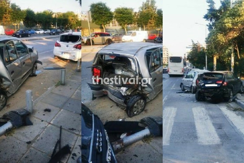 Πανικός στη Θεσσαλονίκη – Λεωφορείο πήρε σβάρνα αυτοκίνητα στην Εγνατία Οδό (pics&vid)