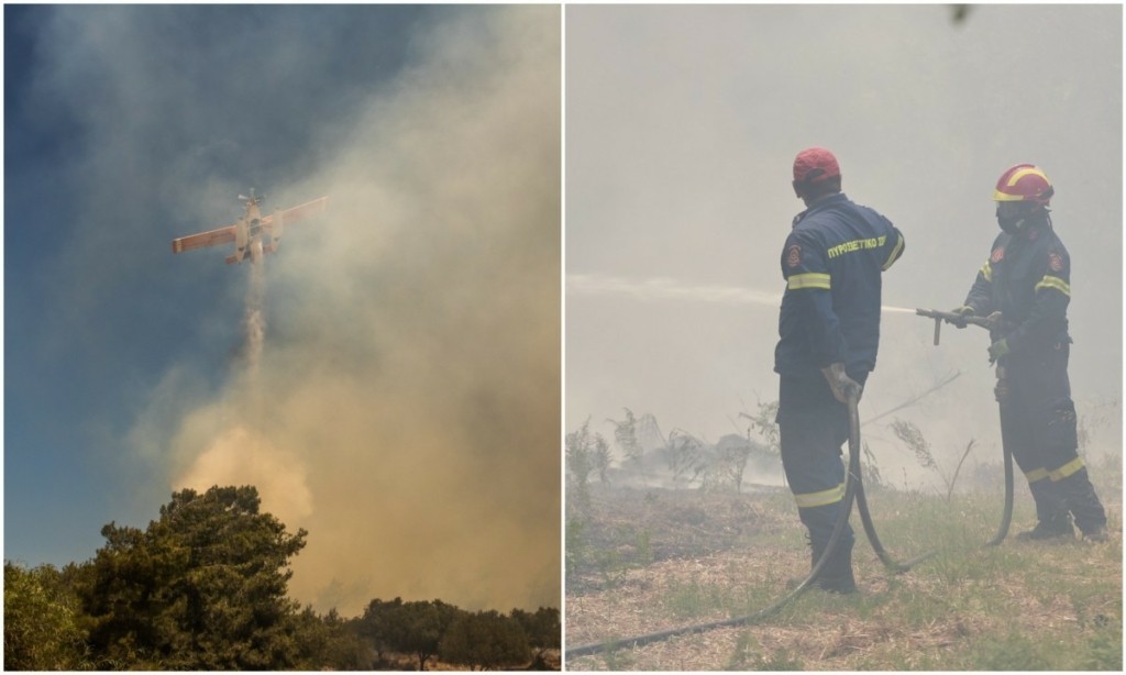 Χωρίς τέλος η «μάχη» με τις φλόγες σε Ρόδο και Κέρκυρα – Μπαράζ μηνυμάτων του 112 για εκκενώσεις οικισμών