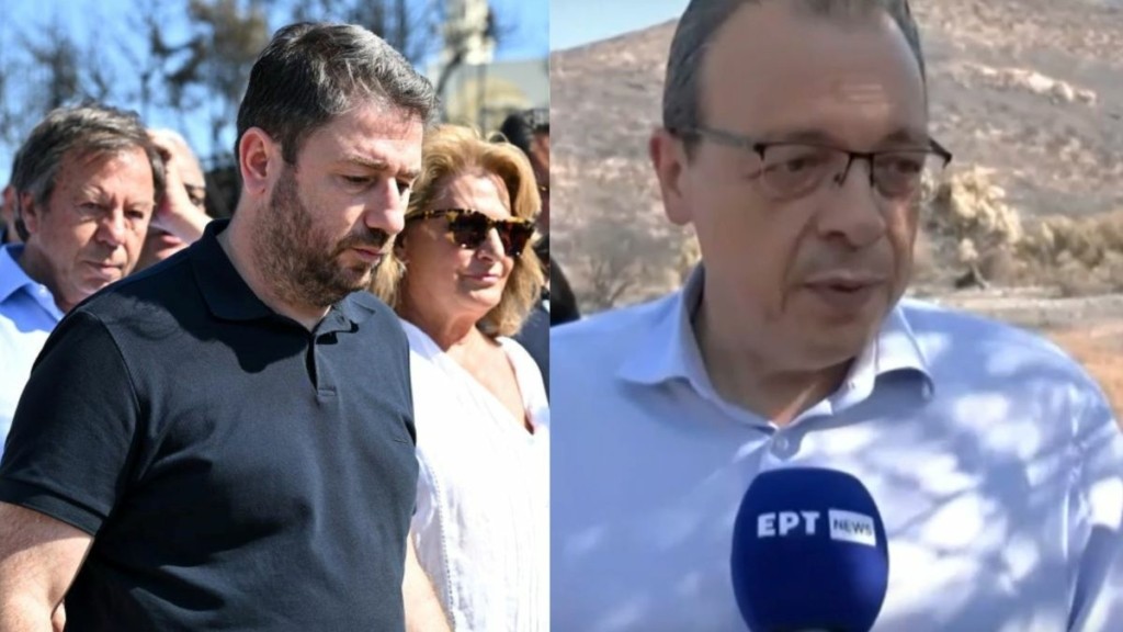 Ανδρουλάκης και Φάμελλος επισκέφθηκαν πυρόπληκτες περιοχές του δήμου Σαρωνικού