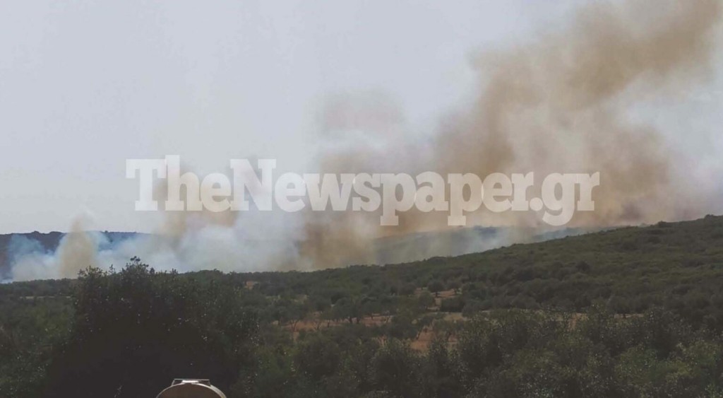 Υπό έλεγχο η φωτιά στον Βόλο στο Πεδίο Βολής του Στρατού