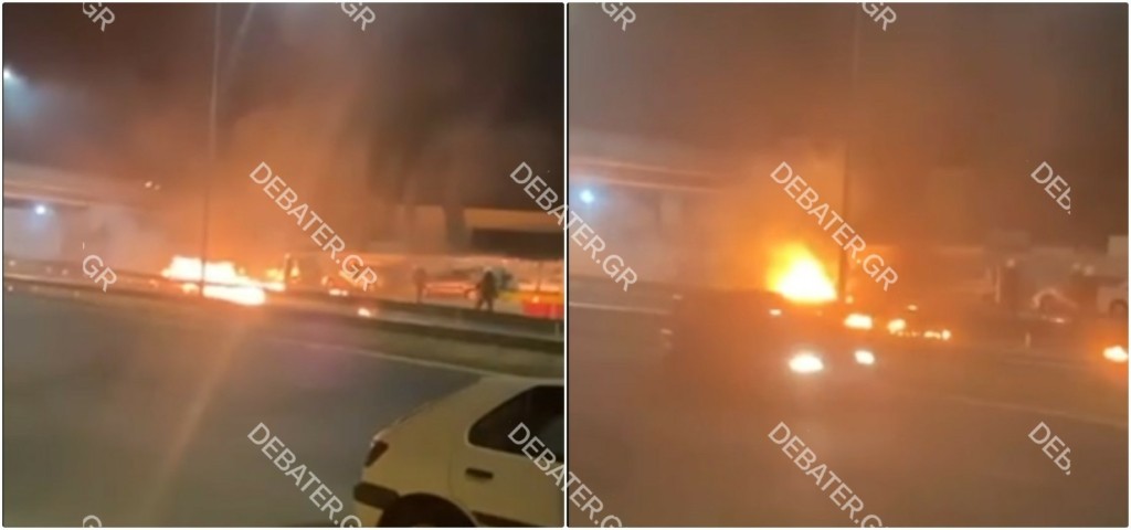 Πεδίο μάχης το Γαλάτσι τα ξημερώματα: “Βροχή” από μολότοφ στη Βεΐκου – Φωτιές σε αυτοκίνητα (pics&vid)