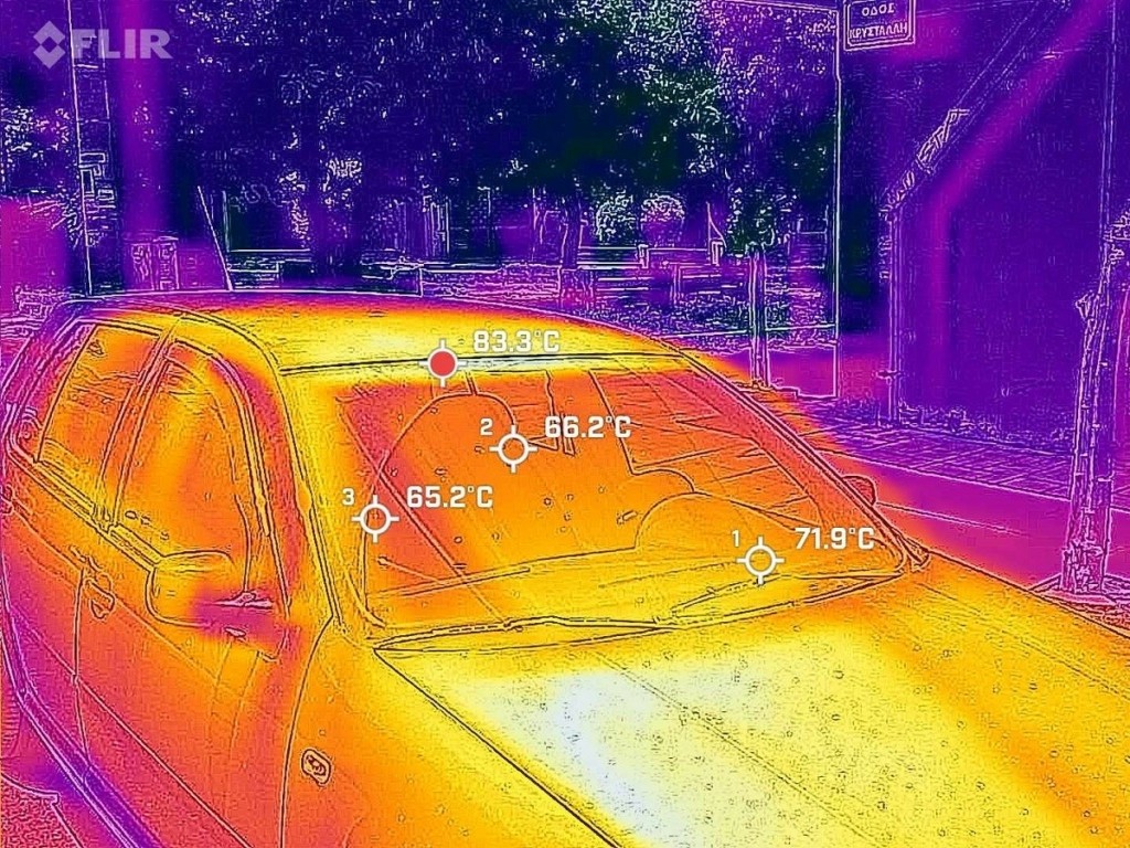 Σοκάρουν οι θερμοκρασίες σε αυτοκίνητο από τον Καύσωνα «Κλέων» – Μέχρι και 84 βαθμούς