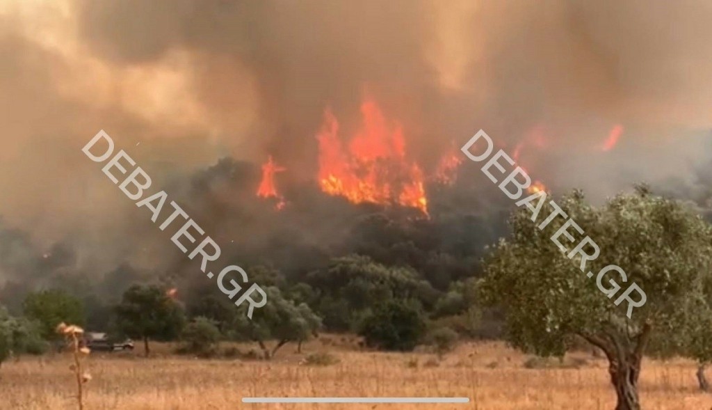 Μεγάλη αναζωπύρωση της φωτιάς στο Πυρί Λακωνίας – Σε κοντινή απόσταση από τρία χωριά (pic&vid)