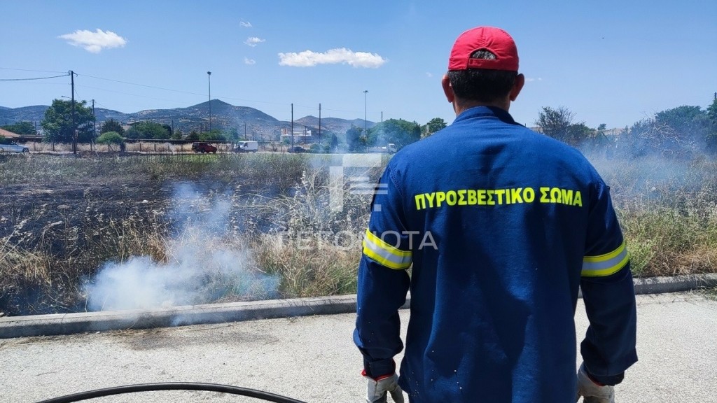Φωτιά ΤΩΡΑ σε ξερά χόρτα στο Σέσκλο στον Βόλο