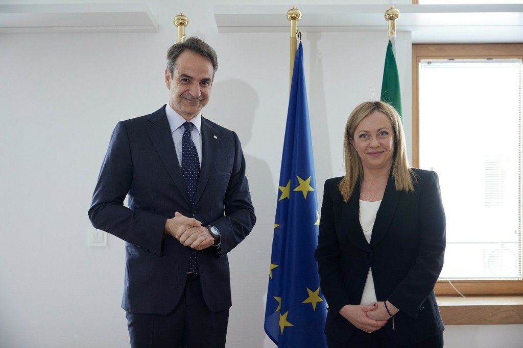 Συναντιέται με την Μελόνι ο Μητσοτάκης στο Μέγαρο Μαξίμου
