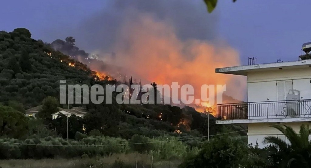 Υπό έλεγχο η φωτιά στη Ζάκυνθο – Ολονύχτια η μάχη με τις φλόγες