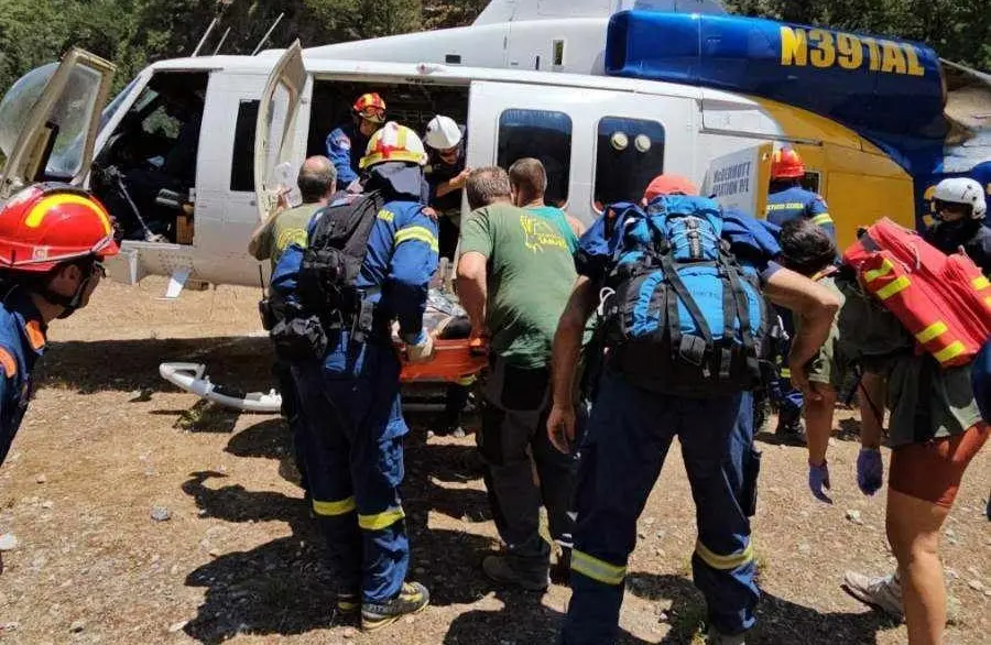 Χανιά: Σε κρίσιμη αλλά σταθερή κατάσταση ο 45χρονος Ισπανός που ακρωτηριάστηκε στο φαράγγι της Σαμαριάς