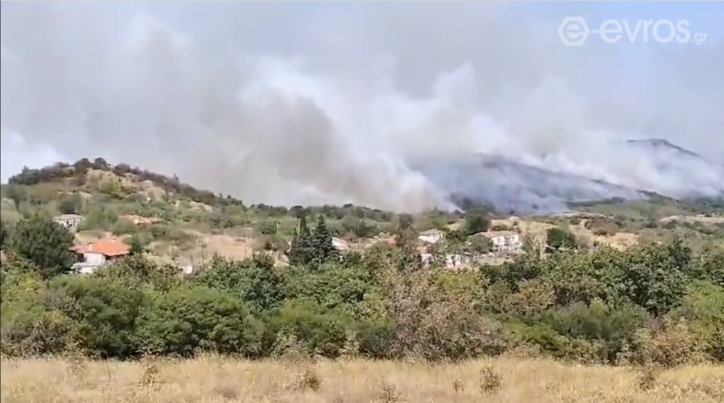 Φωτιά στην Αλεξανδρούπολη: Ήχησε ξανά το 112 – Εκκενώνονται δύο οικισμοί