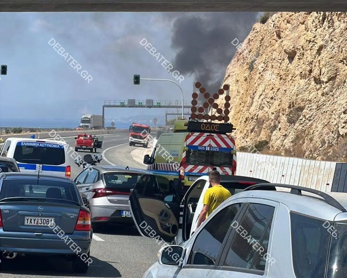 Φωτιά σε βυτιοφόρο με 7 τόνους υγραέριο στην εθνική οδό Αθηνών – Κορίνθου – Διεκόπη η κυκλοφορία (pics&vid)