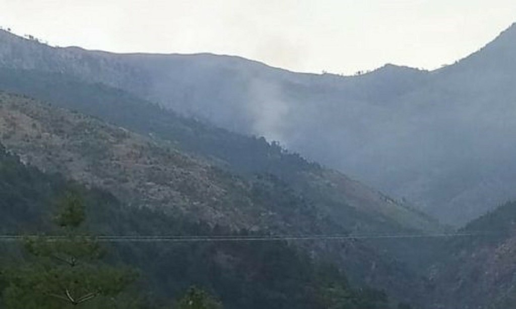 Φωτιά ανάμεσα σε Δίστρατο και Σαμαρίνα Γρεβενών