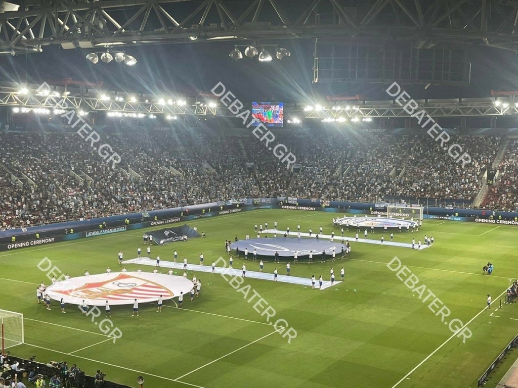 Super Cup: Κατάμεστο το «Γ. Καραϊσκάκης» για τη μεγάλη μάχη της Μάντσεστερ Σίτι με την Σεβίλλη (vids&pics)