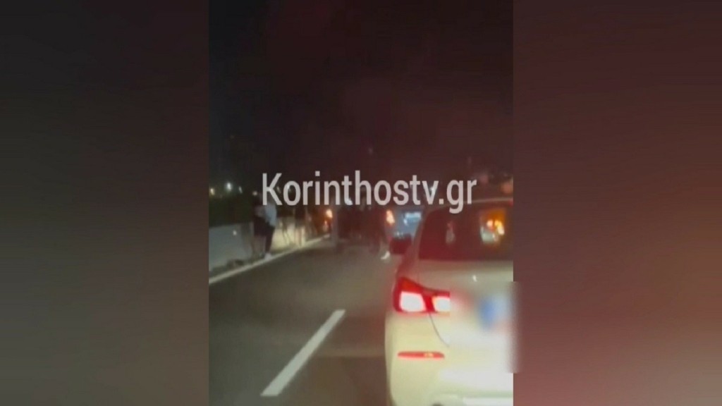 Καραμπόλα στην εθνική οδό Αθηνών–Κορίνθου (video)