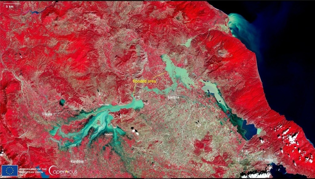 Συγκλονίζει η νέα φωτογραφία του Copernicus από το μέγεθος της καταστροφής από τις πλημμύρες (pic)