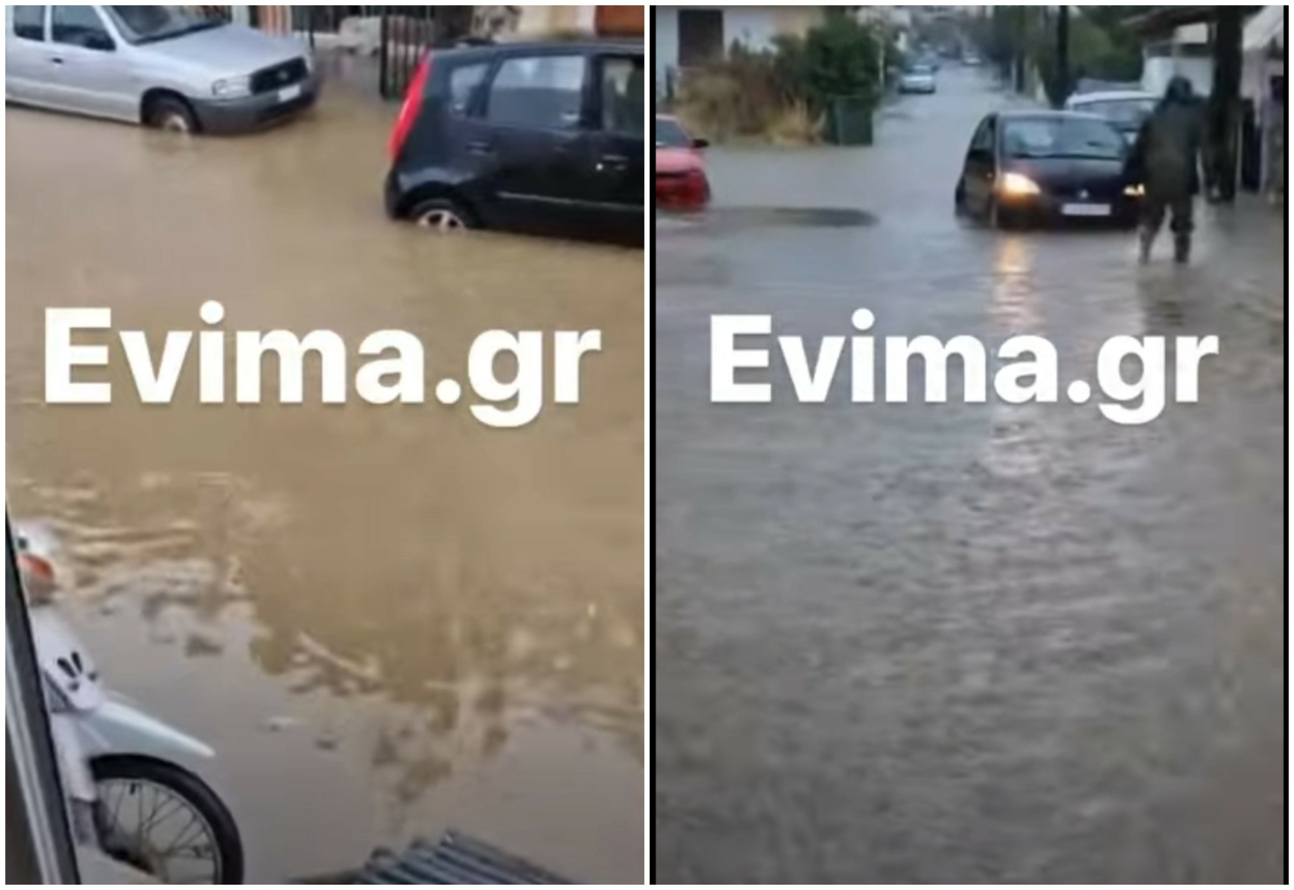 Πολλά τα προβλήματα από την κακοκαιρία και στην Εύβοια – Εγκλωβισμένοι οδηγοί στο Αλιβέρι (vids)
