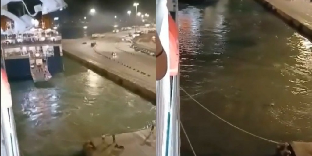 Blue Horizon: Νέο σοκαριστικό βίντεο με τον  36χρονο Αντώνη στη δίνη από τα απόνερα του πλοίου