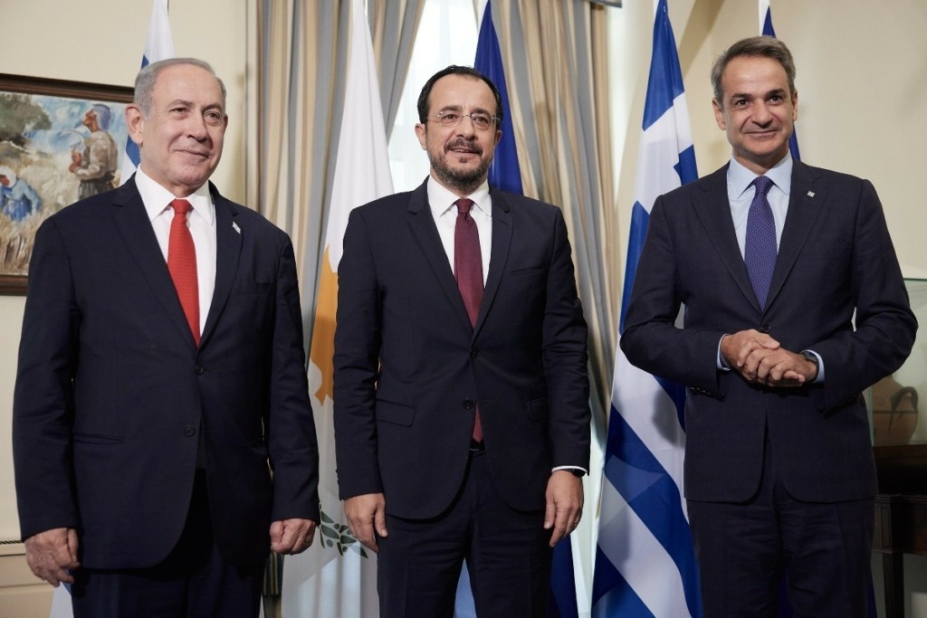 Κυριάκος Μητσοτάκης: Δυνατότητα επέκτασης της τριμερούς συνεργασίας Ελλάδας-Κύπρου-Ισραήλ με συμμετοχή της Ινδίας