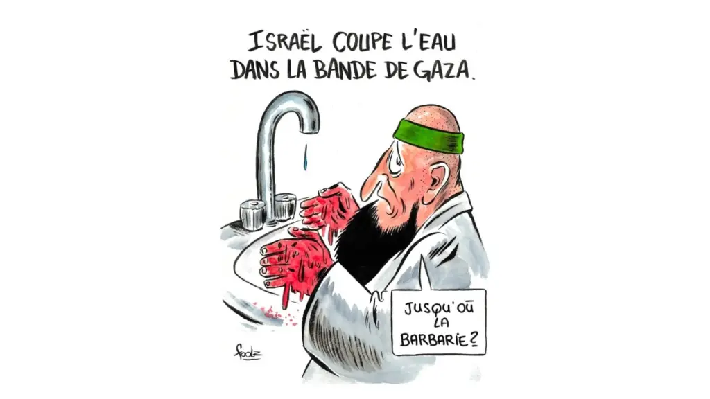 Σκίτσο όλο νόημα του Charlie Hebdo για τον πόλεμο στο Ισραήλ – Ο γιατρός με τα αιματοβαμμένα χέρια (pic)