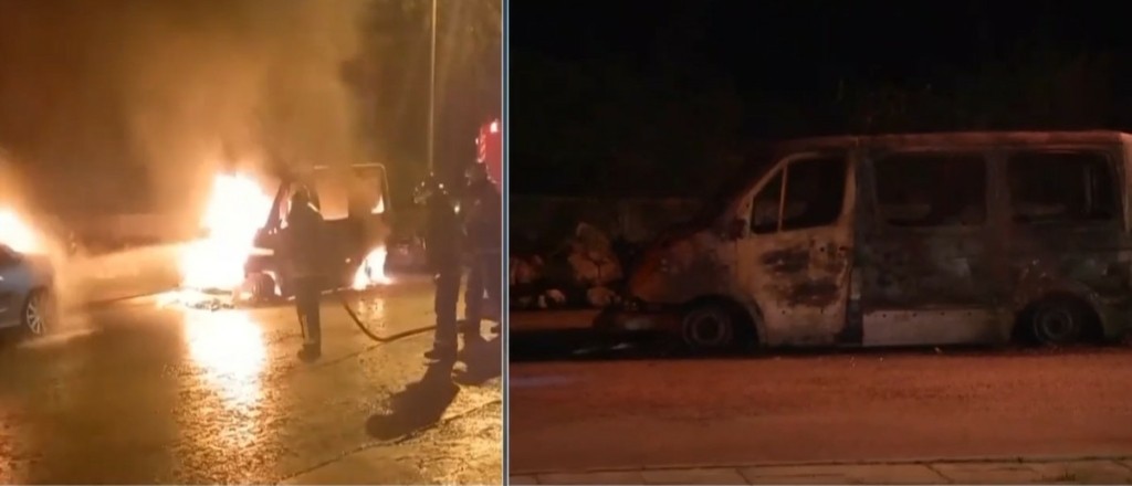 Άγρια επεισόδια έξω από την Πανεπιστημιούπολη – Τραυματίστηκε αστυνομικός – Κάηκαν αυτοκίνητα και ένα σχολικό (vid)