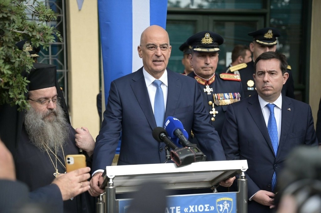 Δένδιας: «Η Χίος, όπως και όλα τα νησιά του Αιγαίου, απολαμβάνουν όλα τα δικαιώματα του Διεθνούς Δικαίου»