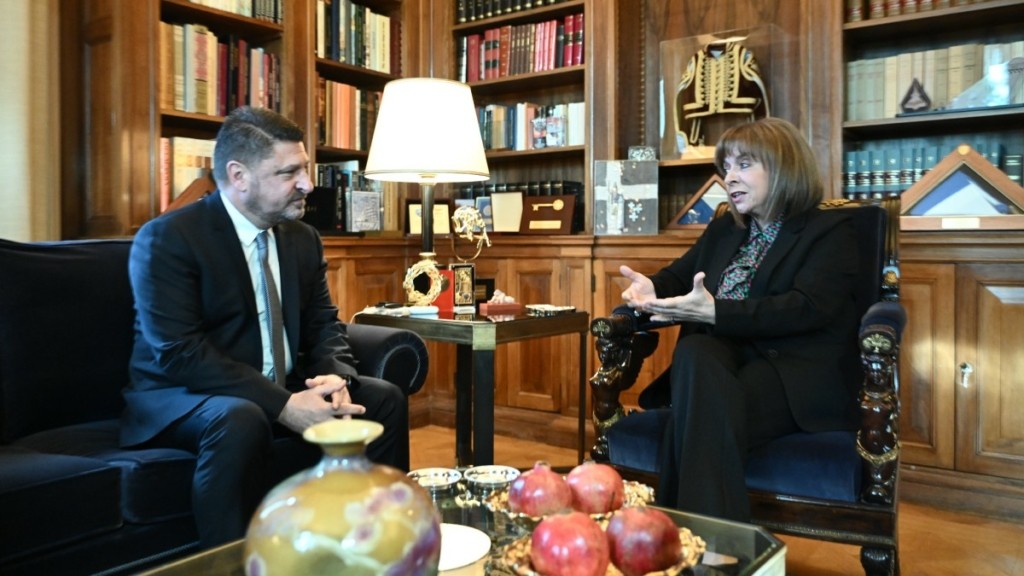 Κατερίνα Σακελλαροπούλου: Δέχθηκε τον Νίκο Χαρδαλιά στο Προεδρικό Μέγαρο και του ευχήθηκε καλή δύναμη