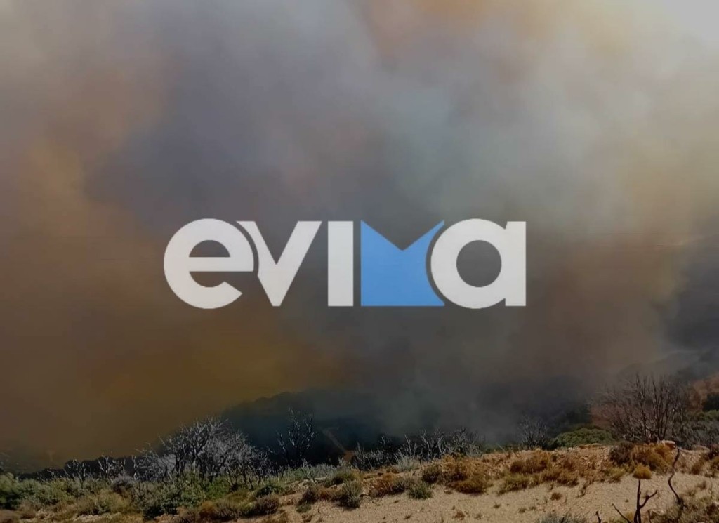 Παίρνει διαστάσεις η φωτιά στην Κάρυστο Ευβοίας – Εκκενώνεται το χωριό Αμυγδαλιά