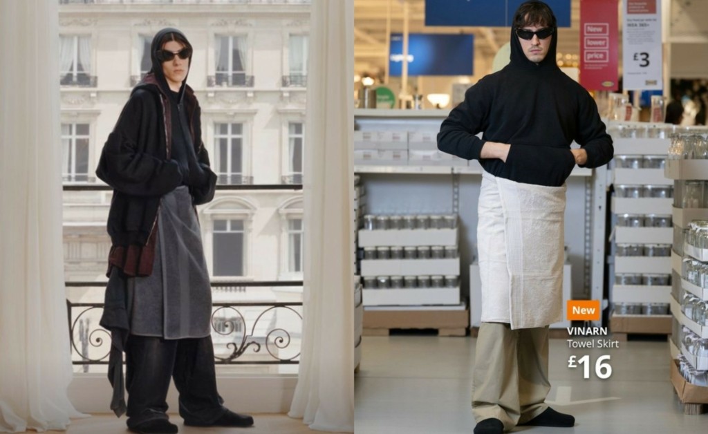 Χαμός για τη φούστα – πετσέτα Balenciaga των 700 ευρώ: “Βροχή” τα τρολ στα social media – Η ανάρτηση της IKEA που τα “σπάει”