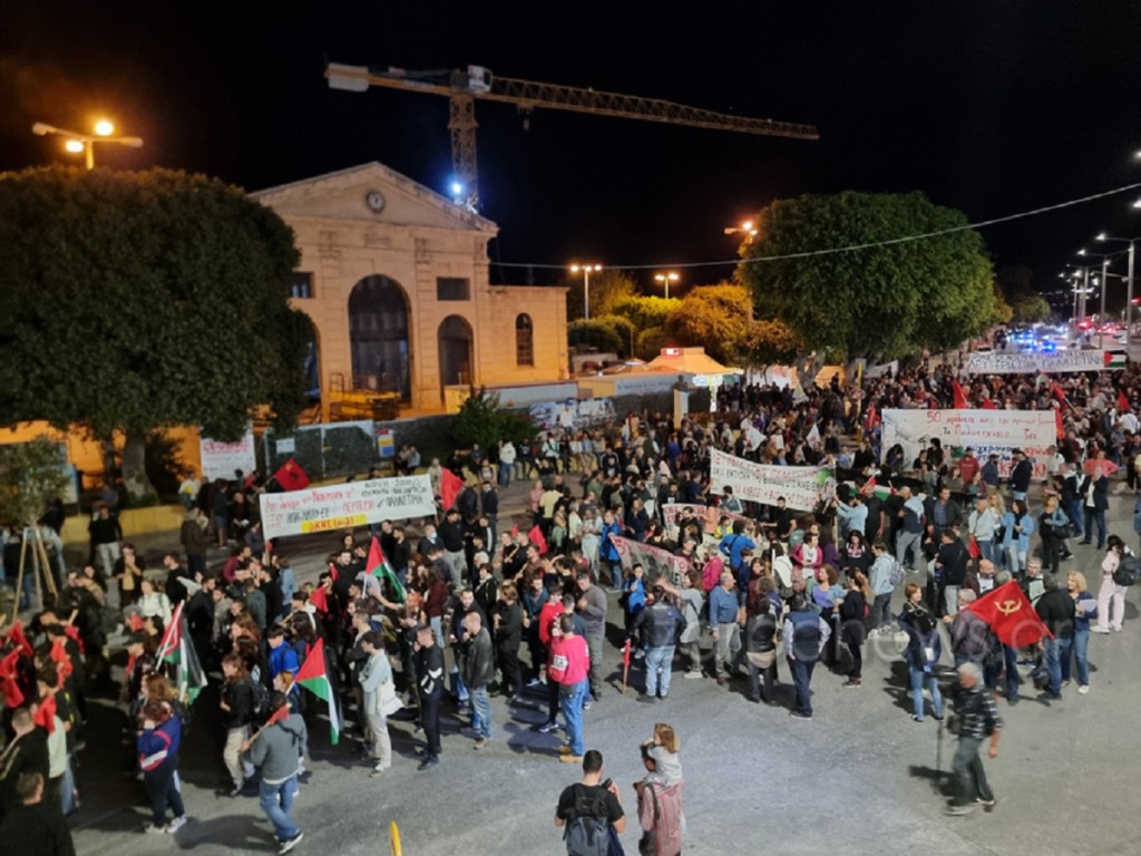 Πορεία και στα Χανιά για την επέτειο των 50 ετών από την εξέγερση του Πολυτεχνείου