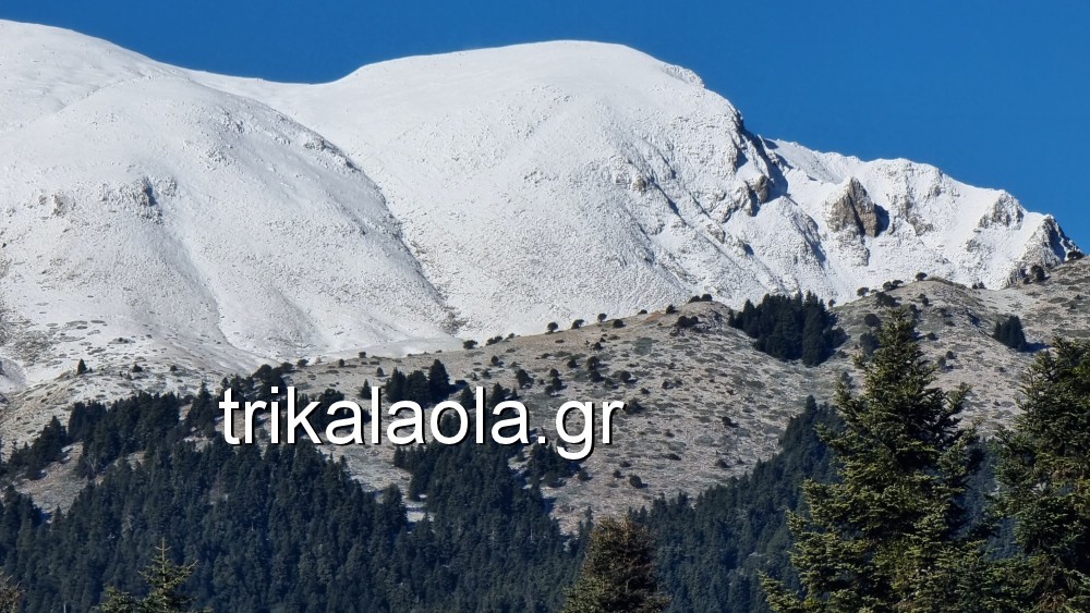 Χιόνια στα Τρίκαλα: Στα «λευκά» το χιονοδρομικό κέντρο Περτουλίου (pics&vid)