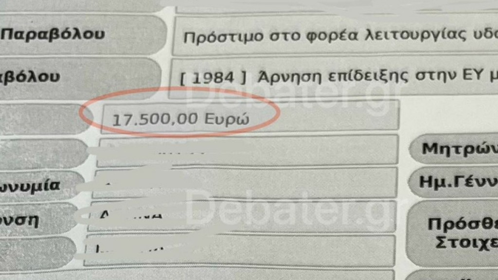 Απίστευτο! Πήγε να βγάλει ταυτότητα και την «χρέωσαν» €17.500,00