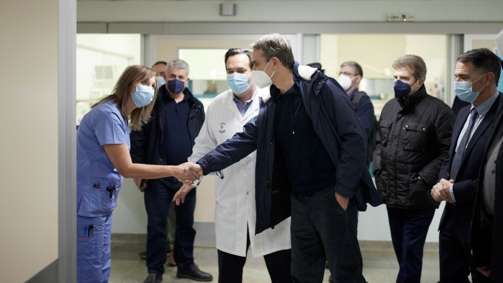 Ο Κυριάκος Μητσοτάκης επισκέφθηκε τη νέα ΜΑΦ για αγγειακά εγκεφαλικά επεισόδια στο «Αττικόν» (pics)