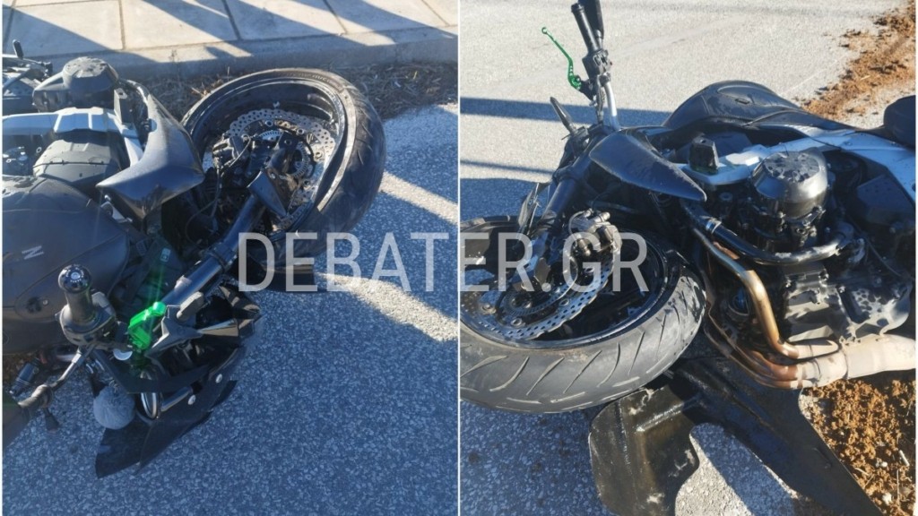 Τροχαίο στην Αρτέμιδα – Όχημα παραβίασε το στοπ και συγκρούστηκε με μηχανή (pics)
