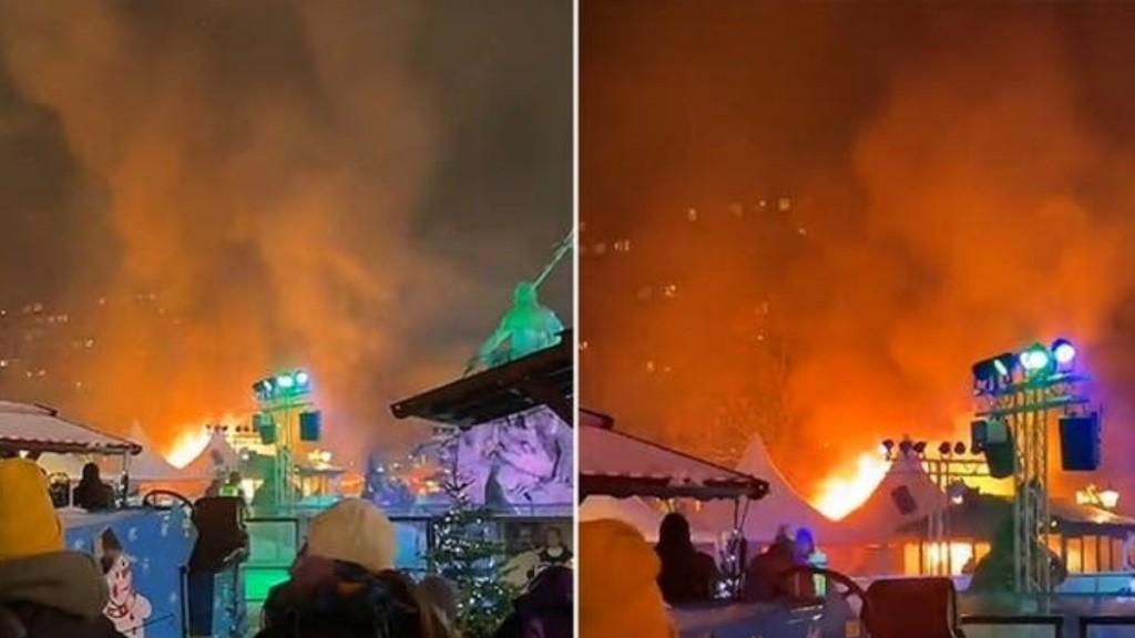 Μεγάλη φωτιά στη χριστουγεννιάτικη αγορά του Βερολίνου – Δύο τραυματίες