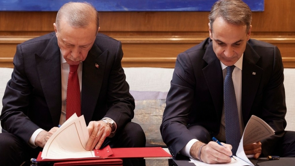 Μητσοτάκης και Ερντογάν στο Χ: Η υπογραφή της Διακήρυξης των Αθηνών επιβεβαιώνει τη σχέση φιλίας