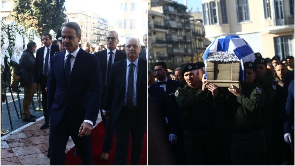 Σπαρακτικές στιγμές στο τελευταίο «αντίο» του Γιώργου Λυγγερίδη στη Θεσσαλονίκη – Παρών ο Κυριάκος Μητσοτάκης