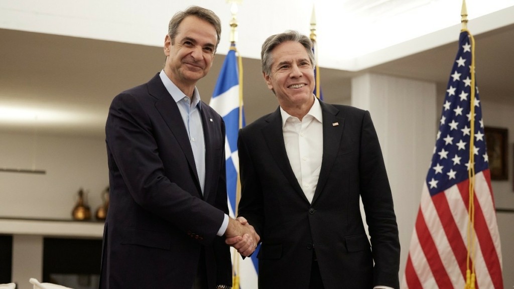 Ολοκληρώθηκε η συνάντηση Μητσοτάκη – Μπλίνκεν στα Χανιά: «Πιο ισχυρές από ποτέ οι σχέσεις Ελλάδας – ΗΠΑ» (pics)