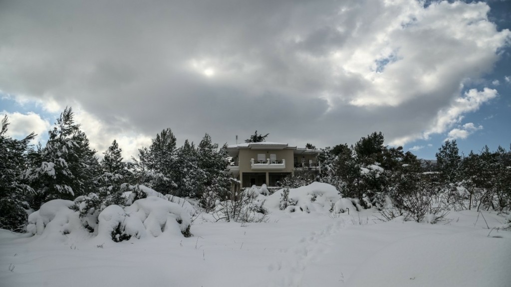 Καιρός: Έπεσαν οι πρώτες νιφάδες χιονιού στην Πάρνηθα (vid)