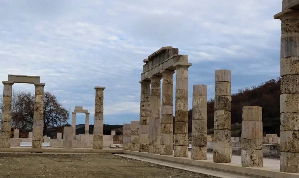 Ο Κυριάκος Μητσοτάκης στα εγκαίνια του ανακτόρου του Φιλίππου Β’ 