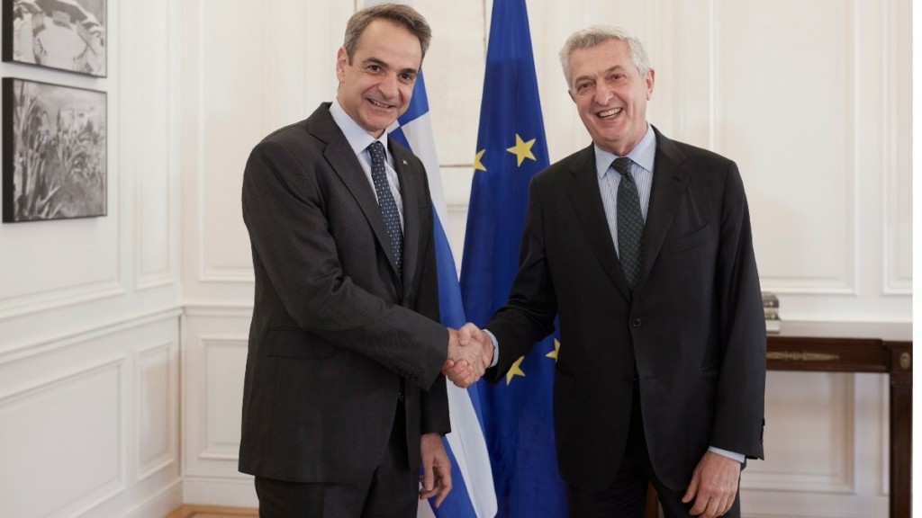 Ο Κυριάκος Μητσοτάκης συναντήθηκε στο Μέγαρο Μαξίμου με τον Ύπατο αρμοστή του ΟΗΕ για τους πρόσφυγες Filippo Grandi