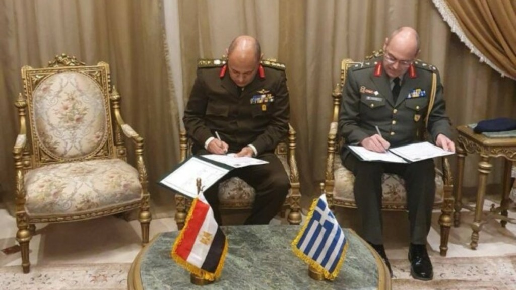 Υπεγράφη το «Πρόγραμμα Στρατιωτικής Συνεργασίας Ελλάδας – Αιγύπτου» για το 2024