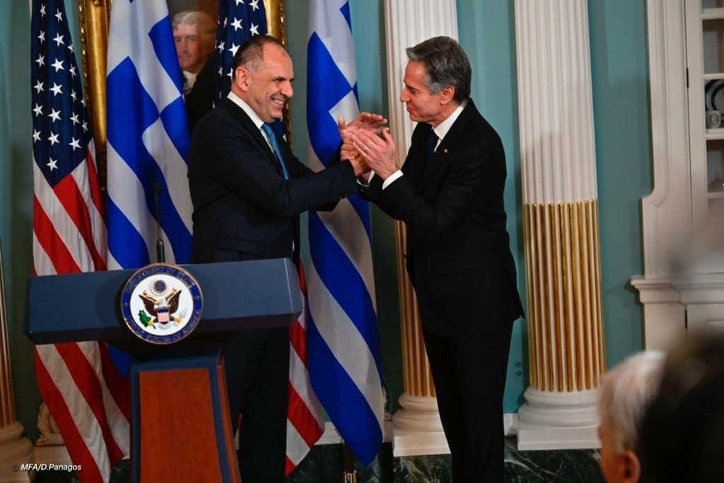 Συναντήθηκε με τον Μπλίνκεν ο Γεραπετρίτης – «Περαιτέρω ενδυνάμωση της στρατηγικής σχέσης ΗΠΑ-Ελλάδας»
