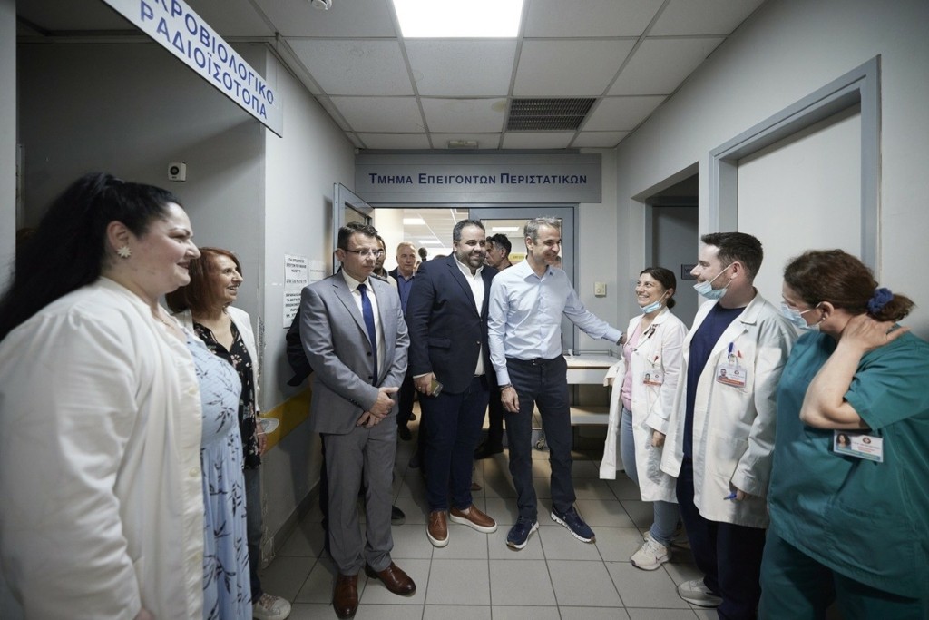 Μητσοτάκης από το νοσοκομείο «Άγιος Παύλος» – «Τιτάνειο έργο η οικοδόμηση του νέου ΕΣΥ»